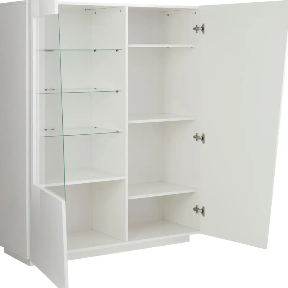 Home Affaire Highboard 120 x 146 x 43 cm Weiß hochglanz