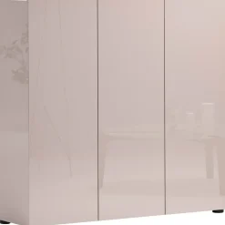 Home Affaire Mister Schuhregal 120 x 115 x 34 cm beige hochglanz / beige