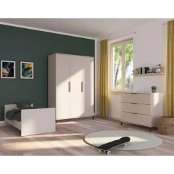 Home Affaire Wickelkommode HOME AFFAIRE "ARI, 3 Schubladen", beige (cashmere, beige), B:94,7cm H:87,9cm T:52,4cm, Holzwerkstoff, Wickelkommoden, Wickelkommode, inklusive Wickelaufsatz, Schubladen mit Soft-Close-Funktion