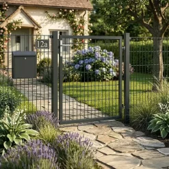 Home Deluxe Doppelstabmatten Gartentor Portarius 1,6 m anthrazit