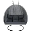 Home Deluxe Hängesessel Cadeira 2-Sitzer Hellgrau