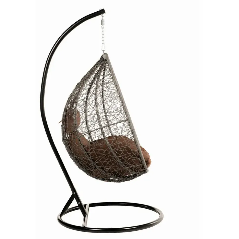 Home Deluxe Hängesessel Cielo schwarz/braun