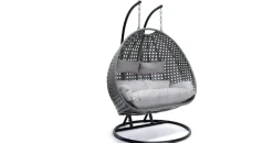 Home Deluxe Hängesessel Twin grau inkl. Regenabdeckung
