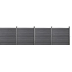 Home Deluxe WPC-Sichtschutzzaun Callado 4 Elemente 185 cm x 714 cm Anthrazit