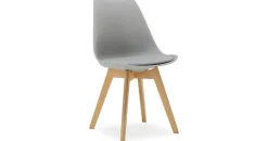 Homestyle4u Küchenstuhl gepolstert grau