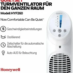 Honeywell HYF260E4 Turmventilator inkl. Fernbedienung