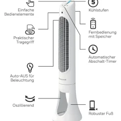 Honeywell HYF260E4 Turmventilator inkl. Fernbedienung
