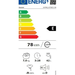 Hoover H3TMQ 47TAE/1-84 Toplader (7 kg, 1351 U/min)