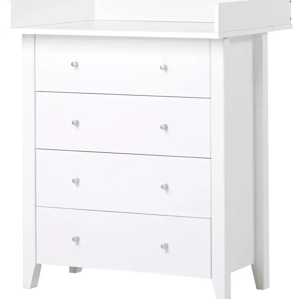 Hoppekids Wickelkommode "CHRISTIAN", weiß, B:84cm H:106cm T:66cm, Holz teilmassiv, Wickelkommoden, Wickelkommode, Wickelaufsatz abnehmbar