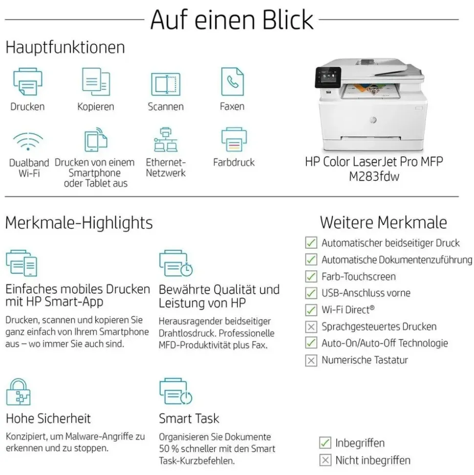 HP Color LaserJet Pro MFP M283fdw