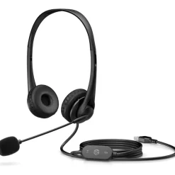 HP G2, Kabelgebunden, USB-A), Office Headset, Schwarz