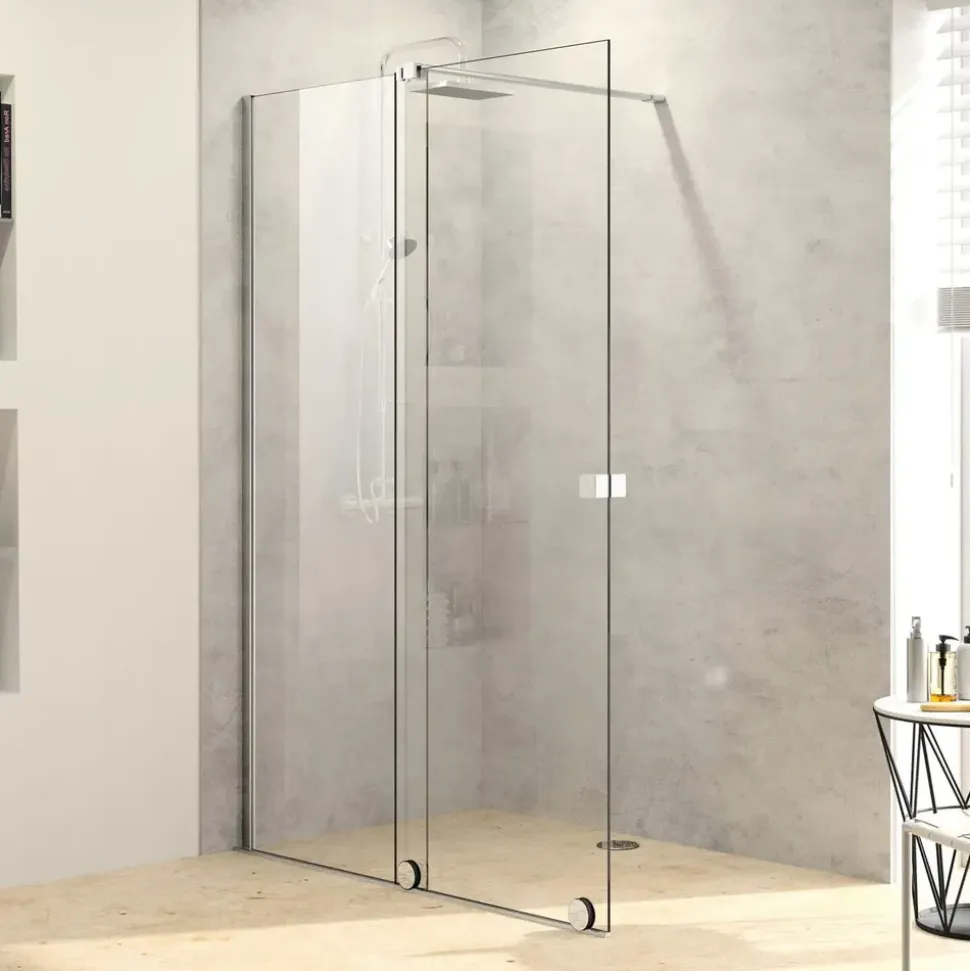 Hüppe Xtensa pure Gleittür mit festem Segment