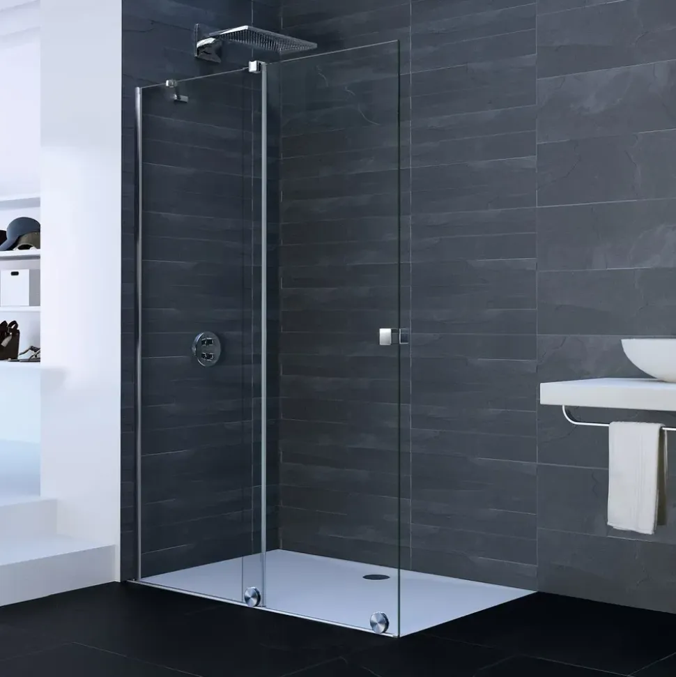Hüppe Xtensa pure Gleittür mit festem Segment