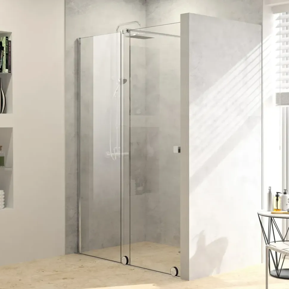 Hüppe Xtensa pure Gleittür mit festem Segment