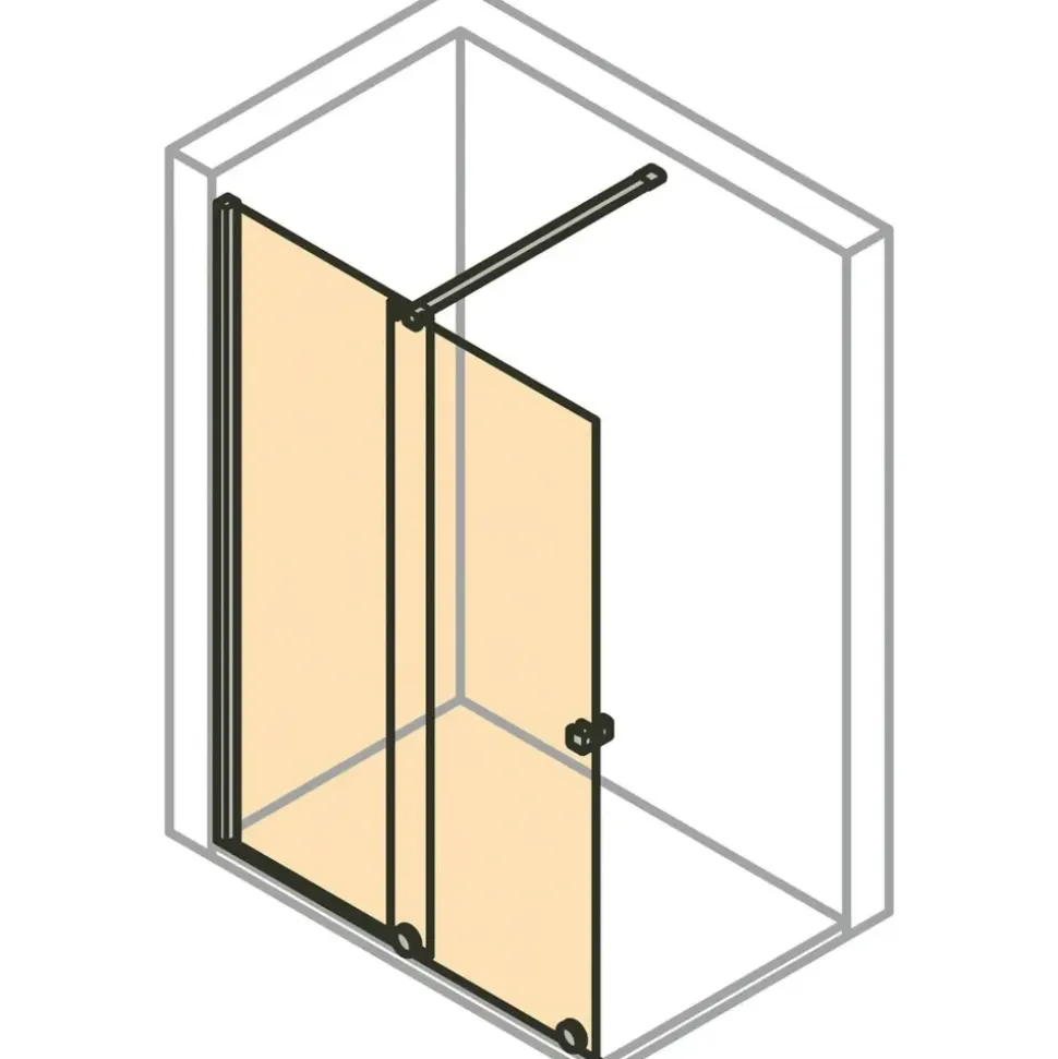 Hüppe Xtensa pure Gleittür mit festem Segment