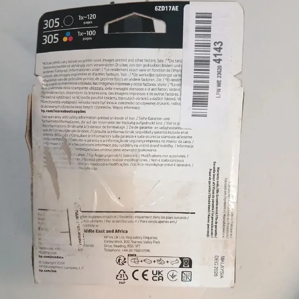 HP 305 schwarz + CMY