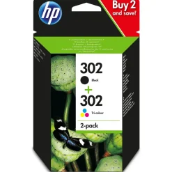 HP 302 schwarz + CMY