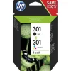 HP 301 schwarz + CMY