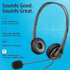 HP USB-A Stereo Kabelgebundenes Headset