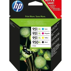 HP 950XL schwarz + 951XL CMY