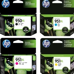 HP 950XL schwarz + 951XL CMY