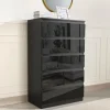 Hti-Living Kenji 70 x 40 x 115 cm Hochglanz Schwarz