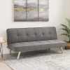 Hti-Living Schlafcouch Klappsofa 2-Sitzer Grau