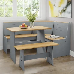 Hti-Living Sitzgruppe 3-teilig Marija Grau