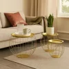 Hti-Living Tisch Set bauchig, 3-teilig Eisen