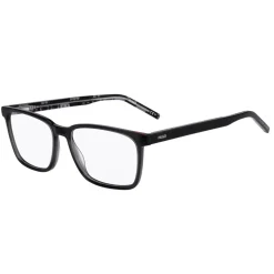 Hugo Rechteckig Azetat Brillen in Grey Black für Herren, Brille mit Sehstärke, optional mit Sonnenbrillen tönung oder Blaulichtfilter (Modell Hg 1074)