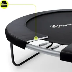 HyperMotion Gartentrampolin 366 cm inkl. Sicherheitsnetz und Leiter Schwarz