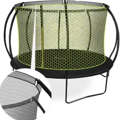 HyperMotion Gartentrampolin 366 cm inkl. Sicherheitsnetz und Leiter Schwarz