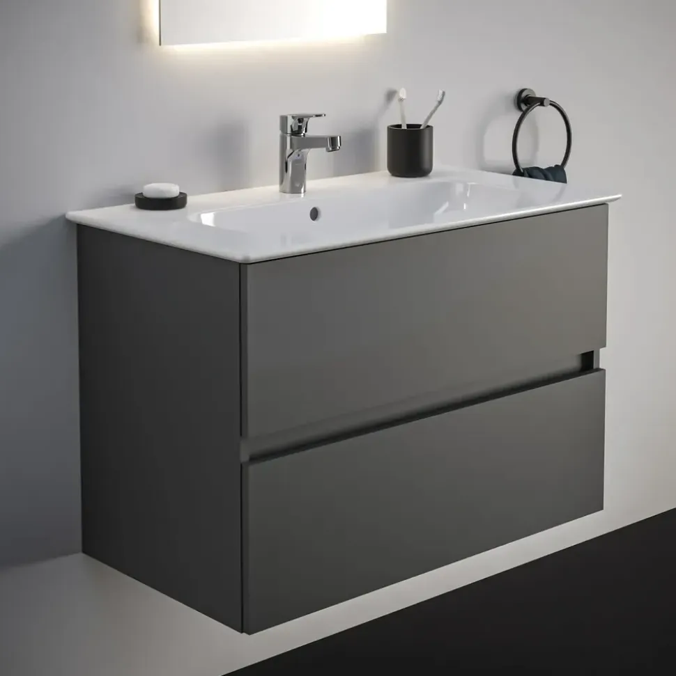 Ideal Standard Eurovit+ Unterschrank und Waschtisch 81 cm Grau