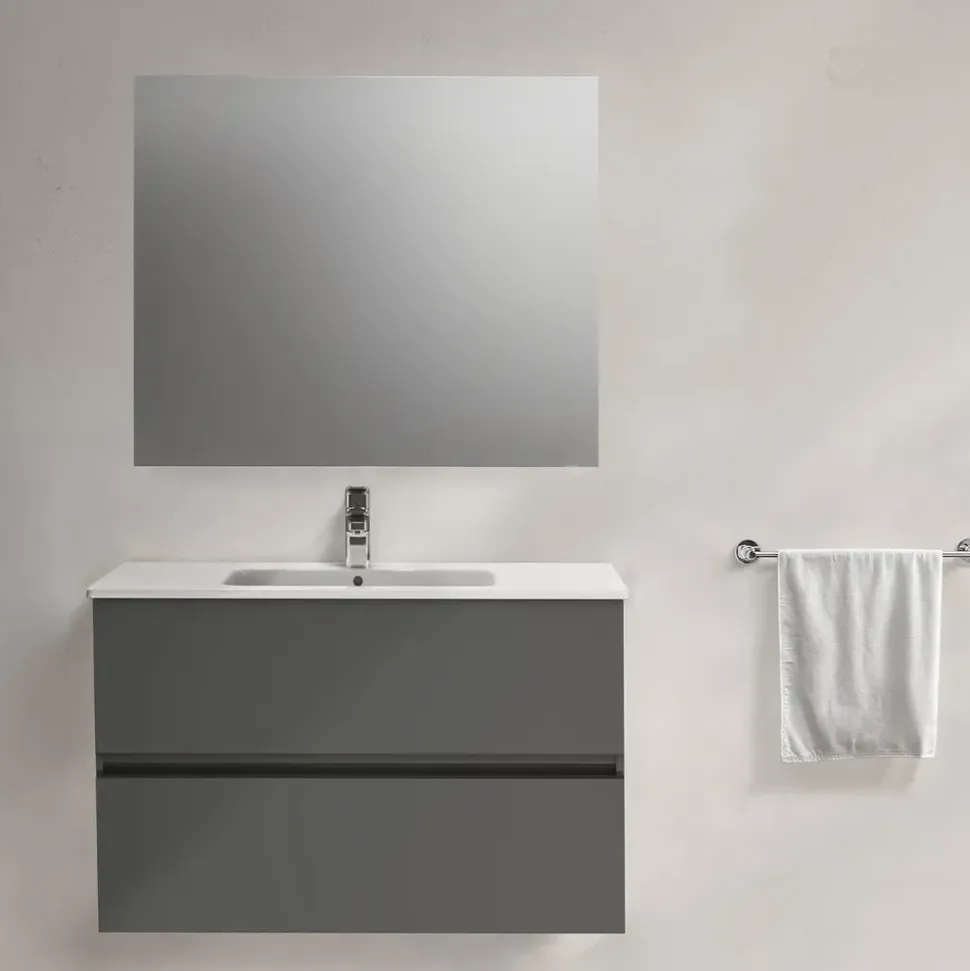 Ideal Standard Eurovit+ Unterschrank und Waschtisch 81 cm Grau