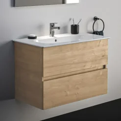 Ideal Standard Waschbeckenunterschrank 2 Auszüge 71 x 45 x 56,5 cm Hamilton Eiche