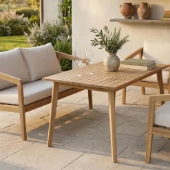 Idimex YAPA Loungeset aus massivem Akazienholz 4-tlg. Natur/Beige