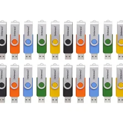 Intenso Basic Line 20x 4GB USB 2.0 Stick Set, Mehrfarbige Speichersticks
