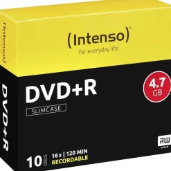 Intenso DVD+R 4.7GB 16x 10er Slimcase