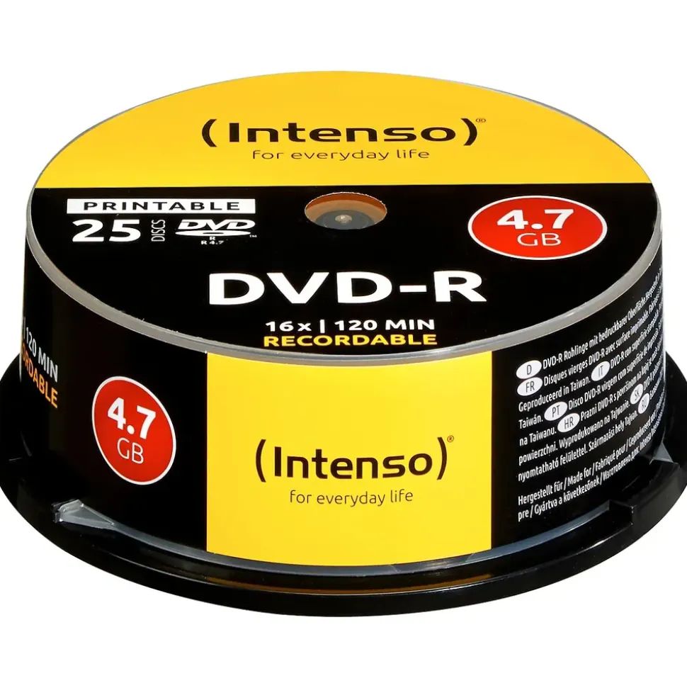 Intenso DVD-R 4.7GB 16x 25er Spindel printable