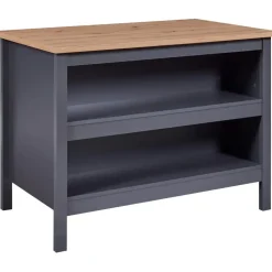Interlink Kücheninsel Nellina 124 x 91,5 x 75 cm Anthrazit / Eiche Artisan