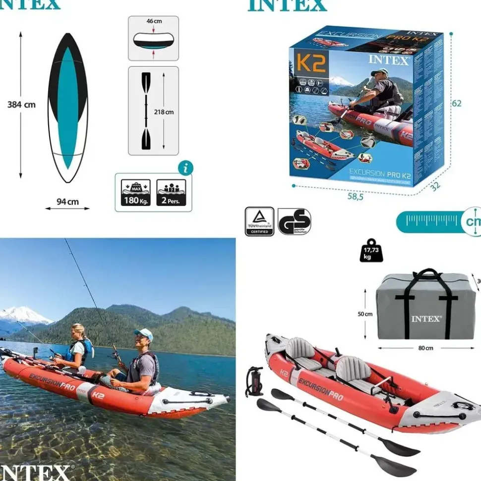 Intex Excursion Pro K2 Set inkl. Alu-Paddel - Pumpe,