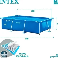 Intex Family Frame 300 x 200 x 75 cm ohne Filterpumpe
