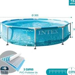 Intex Metal Frame Beachsize rund