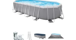 Intex Prism Frame Oval Pool Set 610 x 305 x 122 cm inkl. Filterpumpe 26798