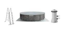 Intex Prism Greywood Pool Set 457 x 122 cm inkl. Kartuschenfilteranlage