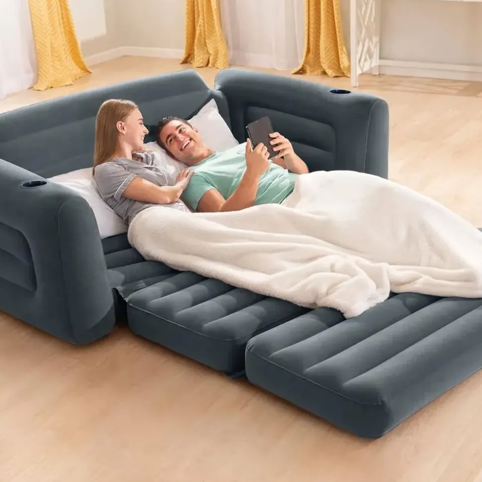 Intex Schlafcouch Futon 2-Sitzer Grau