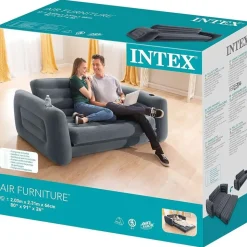 Intex Schlafcouch Futon 2-Sitzer Grau