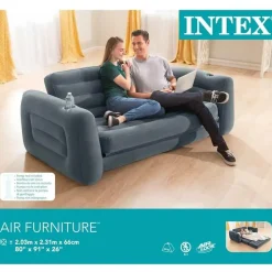 Intex Schlafcouch Futon 2-Sitzer Grau