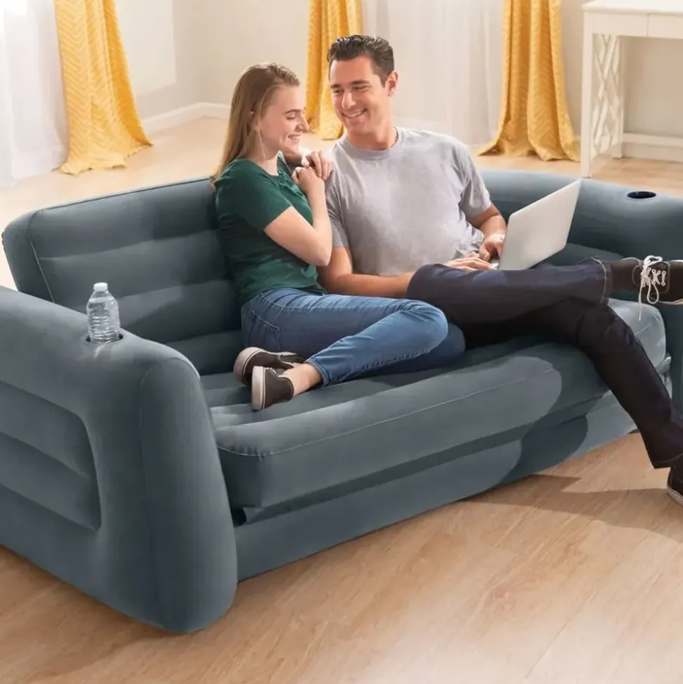 Intex Schlafcouch Futon 2-Sitzer Grau