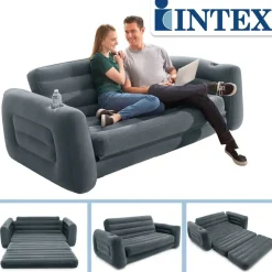 Intex Schlafcouch Futon 2-Sitzer Grau
